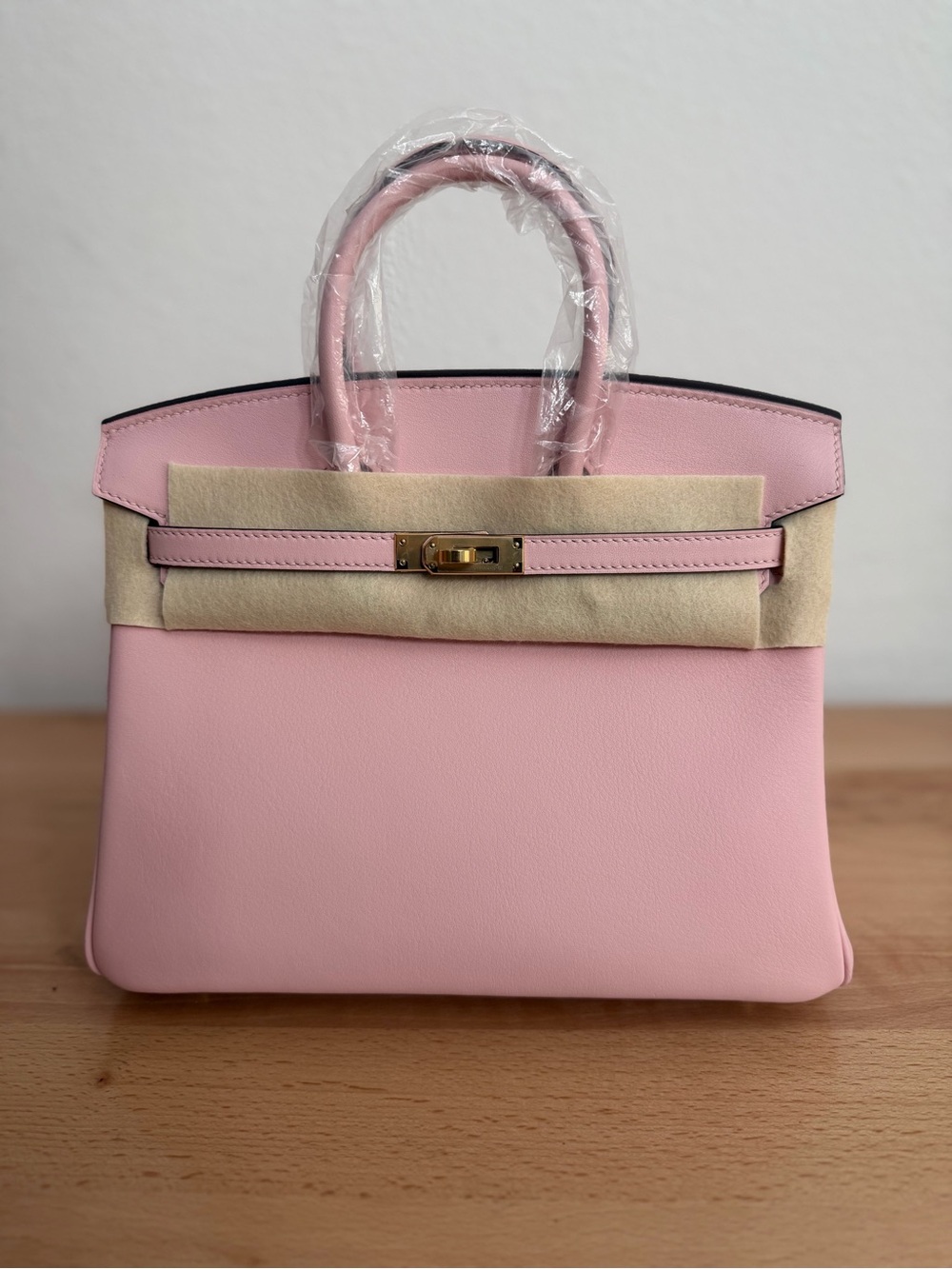 H Birkin 25 Sakura pink powder Pink imported French swift GHW HANDMADE